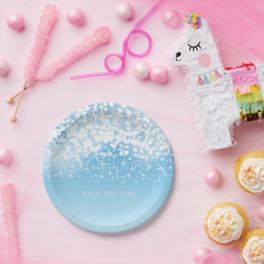 Mousserende lichten Romantic Winter Wonderland Papieren Bordje (Feest)