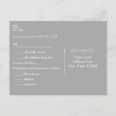 Mousserende lichten Romantic Winter Wonderland RSV Uitnodiging Briefkaart (Achterkant)