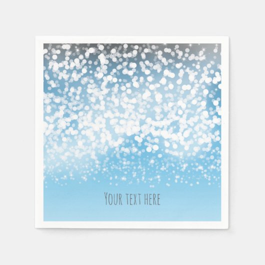 Mousserende lichten Romantic Winter Wonderland Servetten (Voorkant)