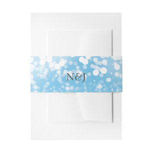 Mousserende lichten Romantic Winter Wonderland Uitnodigingen Wikkel