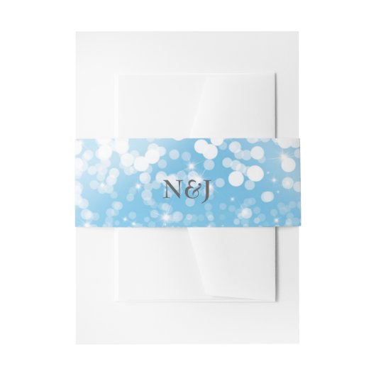 Mousserende lichten Romantic Winter Wonderland Uitnodigingen Wikkel (Voorkant Voorbeeld)