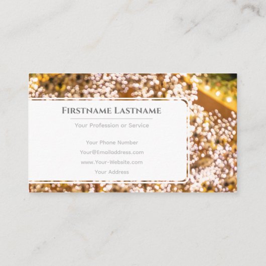 Mousserende lichten voor professionele Event Manag Visitekaartje (Achterkant)