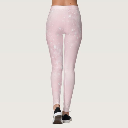 Mousserende lichtroze Leggings (Achterkant)