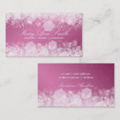 Mousserende lichtroze visitekaartje (Voorkant / Achterkant)