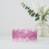 Mousserende lichtroze visitekaartje (Staand voorkant)