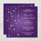 Mousserende lijnen Paars voor de opwarming van de  Kaart (Voorkant / Achterkant)