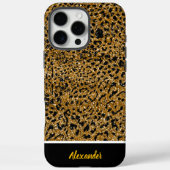 Mousserende luipaardprint stof Case-Mate iPhone case (Achterkant)