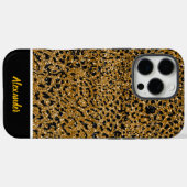 Mousserende luipaardprint stof Case-Mate iPhone case (Achterkant (horizontaal))