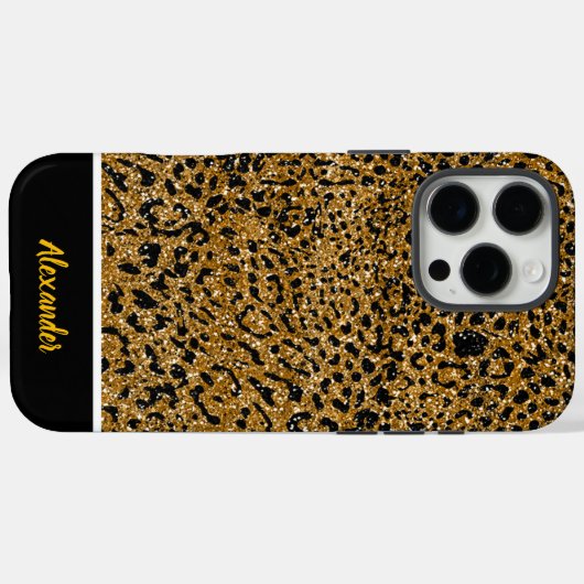 Mousserende luipaardprint stof Case-Mate iPhone case (Achterkant (horizontaal))