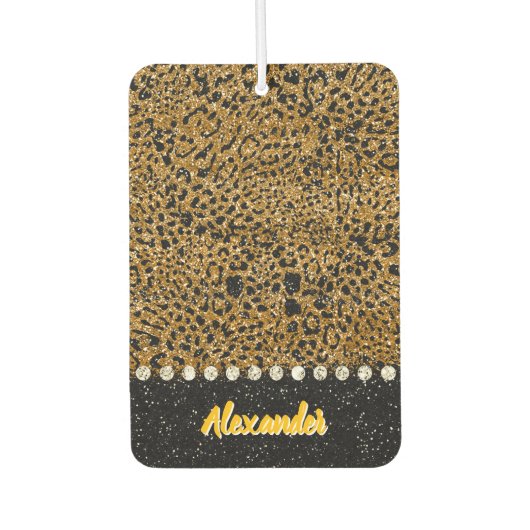 Mousserende luipaardprint stof luchtverfrisser (Voorkant)