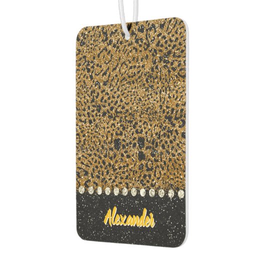 Mousserende luipaardprint stof luchtverfrisser (Links)