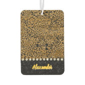 Mousserende luipaardprint stof luchtverfrisser (Achterkant)