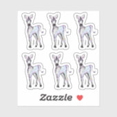 Mousserende magische regenboog zebra sticker (Vel)