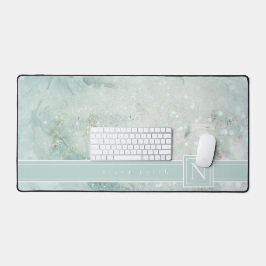 Mousserende marmer Pastel Green Std ID672 Bureaumat (Keyboard & Muis)