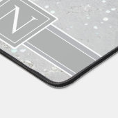 Mousserende Marmeren Monogram Neutraal Grijs Std I Bureaumat (Hoek)