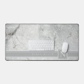 Mousserende Marmeren Monogram Neutraal Grijs Std I Bureaumat (Keyboard & Muis)
