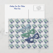 Mousserende maskers - briefkaart (Voorkant / Achterkant)