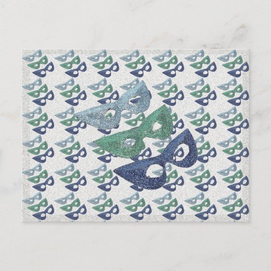 Mousserende maskers - briefkaart (Voorkant)
