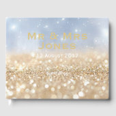 Mousserende meneer en mevrouw bruiloft gastenboek (Voorkant)