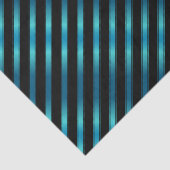 Mousserende metalen blauwe diagonale strepen tissuepapier (Detail)