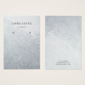 Mousserende metalen zilver ・ Veroorende Kaart (Voorkant /achterkant)