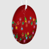 Mousserende mini-kerstboomverlichting foto's ornament (voorkant)