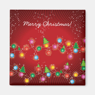 Mousserende mini X-mas Tree Lights Gift Magnet