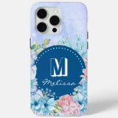 Mousserende moderne Paarse blauwe Waterverf Case-Mate iPhone Case (Achterkant)