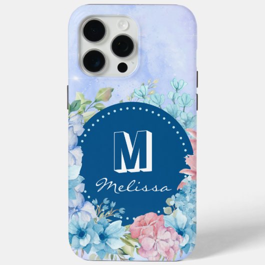 Mousserende moderne Paarse blauwe Waterverf Case-Mate iPhone Case (Achterkant)