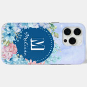 Mousserende moderne Paarse blauwe Waterverf Case-Mate iPhone Case (Achterkant (horizontaal))