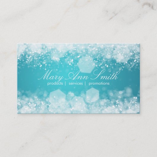 Mousserende nachtblauw visitekaartje (Voorkant)