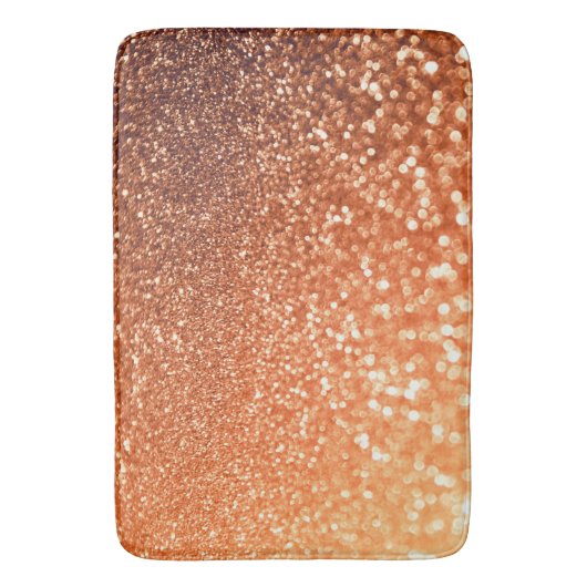 Mousserende Ombre Copper Shiny Trendy Glitter Badmat (Voorkant Verticaal)