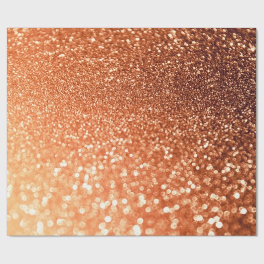 Mousserende Ombre Copper Shiny Trendy Glitter Cadeaupapier (Vlak)