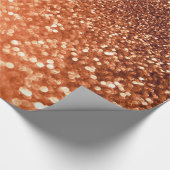 Mousserende Ombre Copper Shiny Trendy Glitter Cadeaupapier (Hoek)