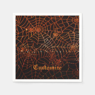 Mousserende Oranje spin Webs Napkins Servet