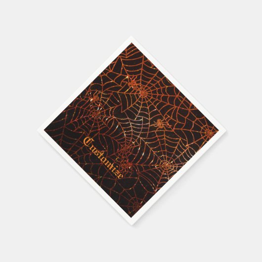 Mousserende Oranje spin Webs Napkins Servet (Hoek)