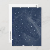 Mousserende paarden Constellatie Stars Midnight Bl Briefkaart (Voorkant / Achterkant)