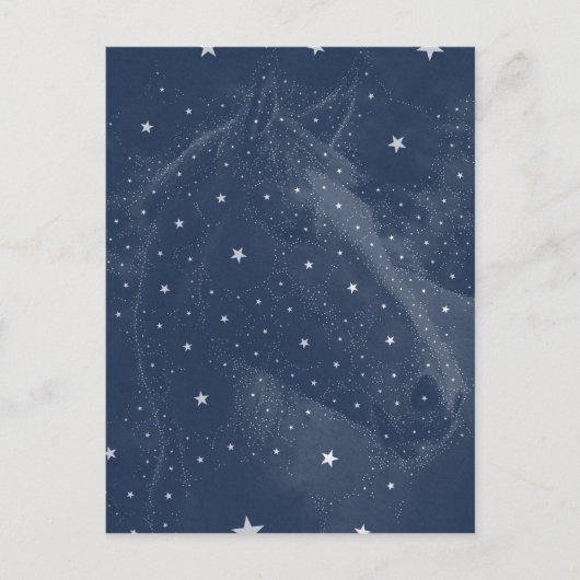 Mousserende paarden Constellatie Stars Midnight Bl Briefkaart (Voorkant)