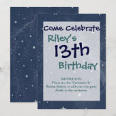 Mousserende paarden Constellatie Stars Midnight Bl Kaart (Voorkant / Achterkant)