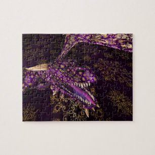 Mousserende Paars Dragon Legpuzzel