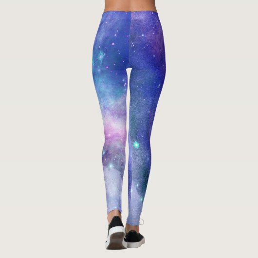 Mousserende Paars en lavender Leggings (Achterkant)