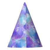 Mousserende Paarse Blauwgroen Blauwe Draagbalken Feesthoedjes (Achterkant)