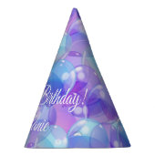 Mousserende Paarse Blauwgroen Blauwe Draagbalken Feesthoedjes (Rechts)