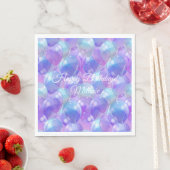 Mousserende Paarse Blauwgroen Blauwe Draagbalken Servet (Insitu)