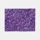 Mousserende Paarse glitter Fleece Deken (Voorkant (Horizontaal))