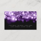 Mousserende Paarse lampjes en -kogels Visitekaartje (Achterkant)
