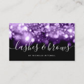 Mousserende Paarse lampjes en -kogels Visitekaartje (Voorkant)