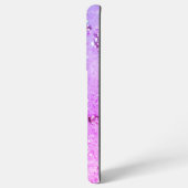 Mousserende Paarse Monogrammed Marmer Samsung Galaxy Hoesje (Linkerkant)