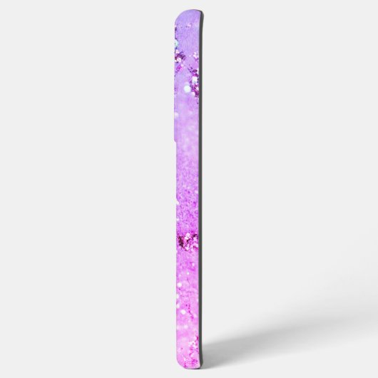 Mousserende Paarse Monogrammed Marmer Samsung Galaxy Hoesje (Linkerkant)