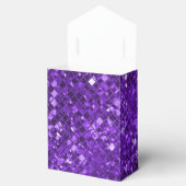 Mousserende Paarse mozaïekpatroon Bedankdoosjes (Geopend)